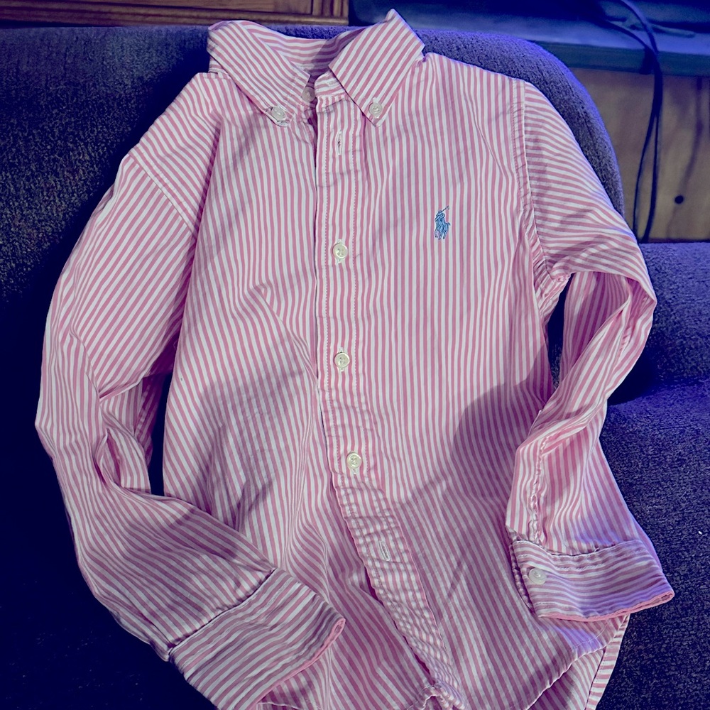 Boys Ralph Lauren pinstriped button down